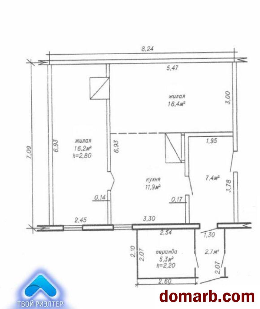 Купить Речица Купить дом 47,8 м2 2-ная Кирпичная ул ул. $4800 в городе Речица