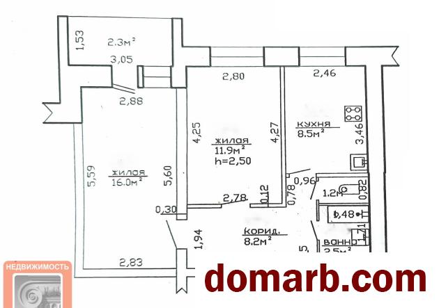 Купить Речица Купить Квартиру 2001 г. 48.3 м2 8 этаж 2-ная Сенькина у в городе Речица