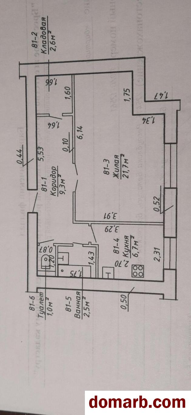 Купить Барановичи Купить Квартиру 1984 г. 43.8 м2 1 этаж 1-ная Жуков в городе Барановичи