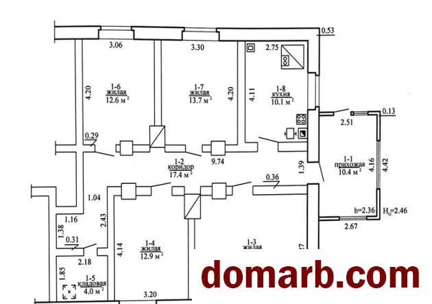 Купить Юцки Купить Квартиру 1960 г. 96,7 м2 1 этаж 4-ная Центральная  в городе Юцки