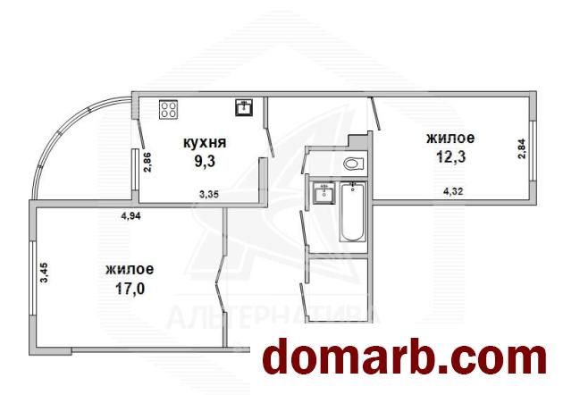 Купить Брест Купить Квартиру 2006 г. 57.3 м2 2 этаж 2-ная Суворова ул в городе Брест