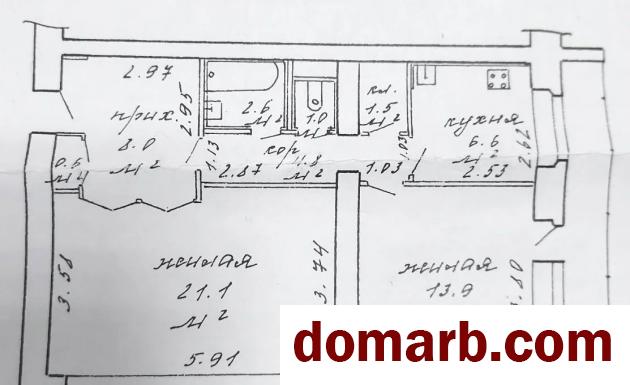 Купить Минск Купить Квартиру 1966 г. 60,2 м2 1 этаж 2-ная бульвар Мул в городе Минск