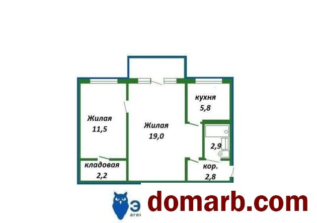 Купить Минск Купить Квартиру 1962 г. 45 м2 4 этаж 2-ная $65000 в городе Минск