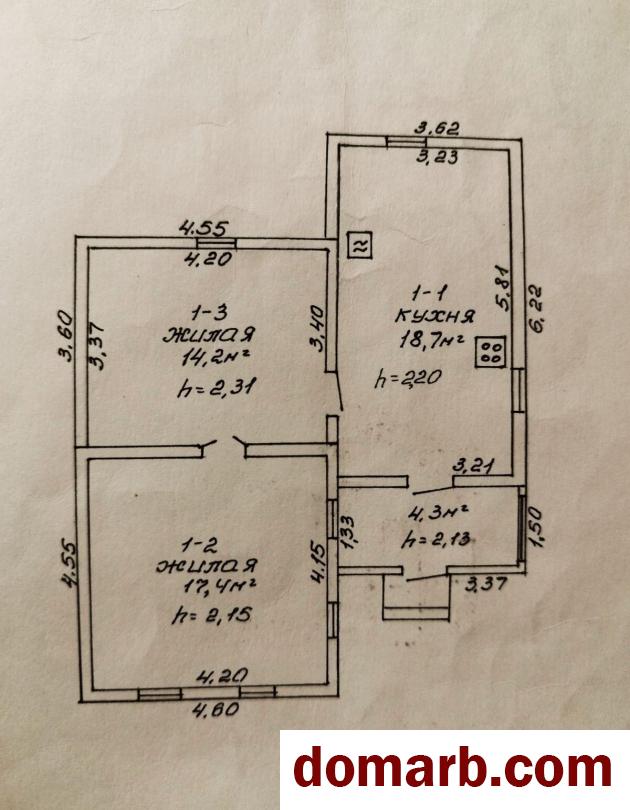 Купить Гомель Купить Дом 1958 г. 50.3 м2 1 этаж 2-ная Средняя ул. $20000 в городе Гомель