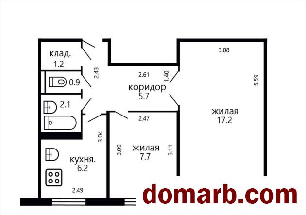 Купить Минск Купить Квартиру 1966 г. 41 м2 1 этаж 2-ная Калиновског в городе Минск