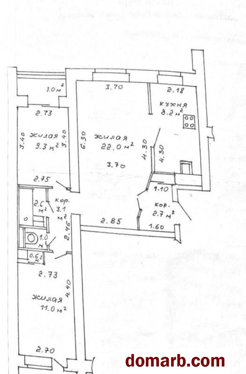 Купить Минск Купить Квартиру 1999 г. 63.5 м2 2 этаж 3-ная Сморговски в городе Минск