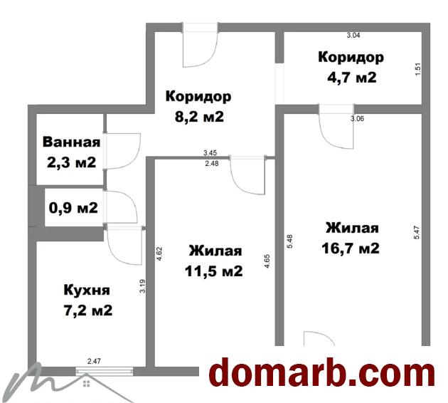 Купить Минск Купить Квартиру 1987 г. 52,3 м2 3 этаж 2-ная Руссиянова  в городе Минск