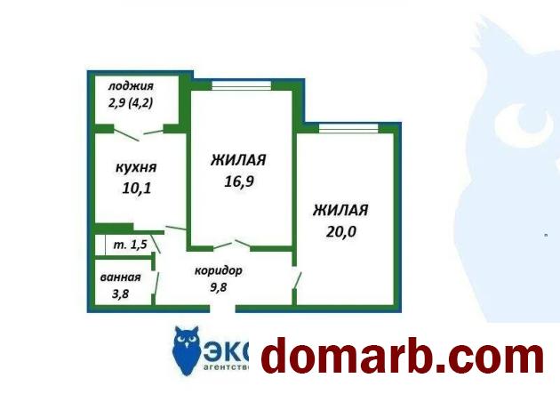 Купить Копище Купить Квартиру 2020 г. 65,1 м2 8 этаж 2-ная Карповича  в городе Копище