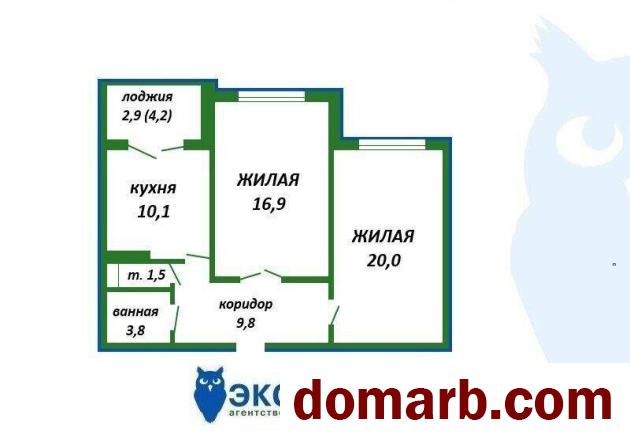 Купить Копище Купить Квартиру 2020 г. 65.1 м2 8 этаж 2-ная Карповича  в городе Копище