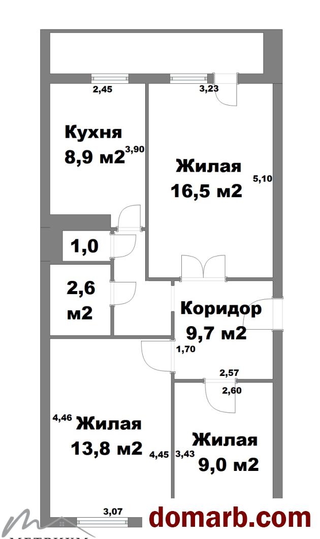 Купить Молодечно Купить Квартиру 1978 г. 64.6 м2 5 этаж 3-ная Франти в городе Молодечно