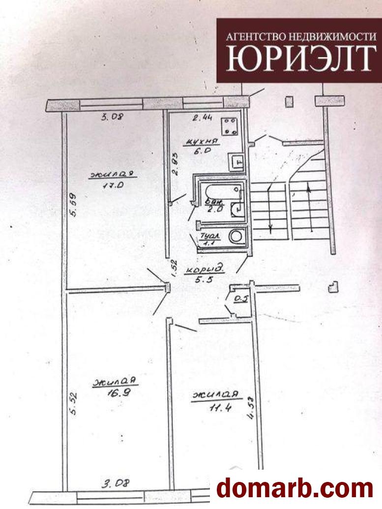 Купить Лида Купить Квартиру 1973 г. 60,4 м2 1 этаж 3-ная Космонавтов  в городе Лида