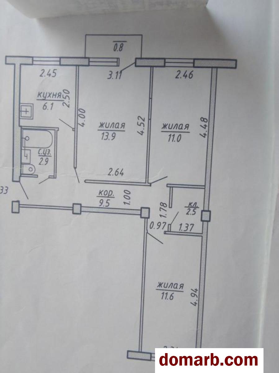 Купить Витебск Купить Комнату 57.5 м2 4 этаж 1 в 3-комн.-ная Москов в городе Витебск