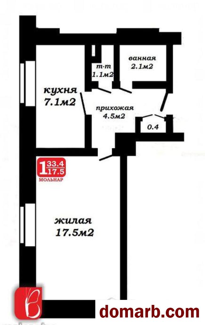 Купить Минск Купить Квартиру 1956 г. 33,4 м2 2 этаж 1-ная Судмалиса у в городе Минск