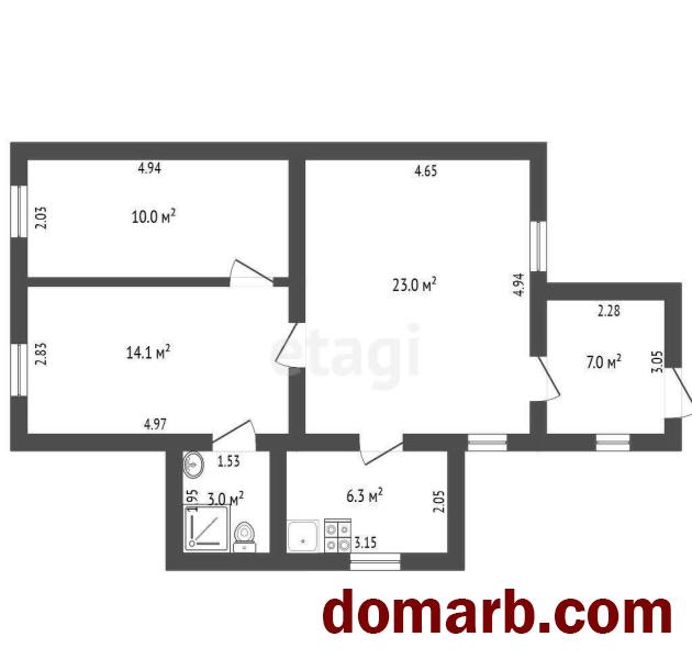 Купить Барановичи Купить Дом 1939 г. 63.4 м2 1 этаж Брестская ул. $6500 в городе Барановичи