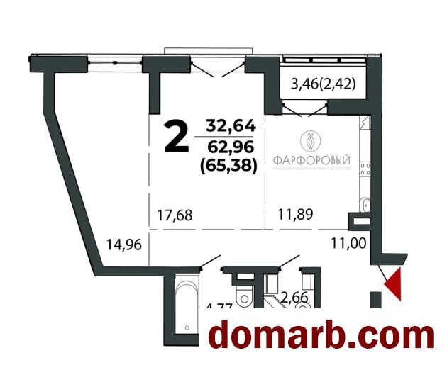 Купить Минск Купить Квартиру 2025 г. 65,4 м2 13 этаж 2-ная Кропоткина в городе Минск