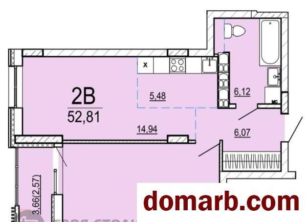 Купить Минск Купить Квартиру 2026 г. 52,8 м2 5 этаж 2-ная $91872 в городе Минск