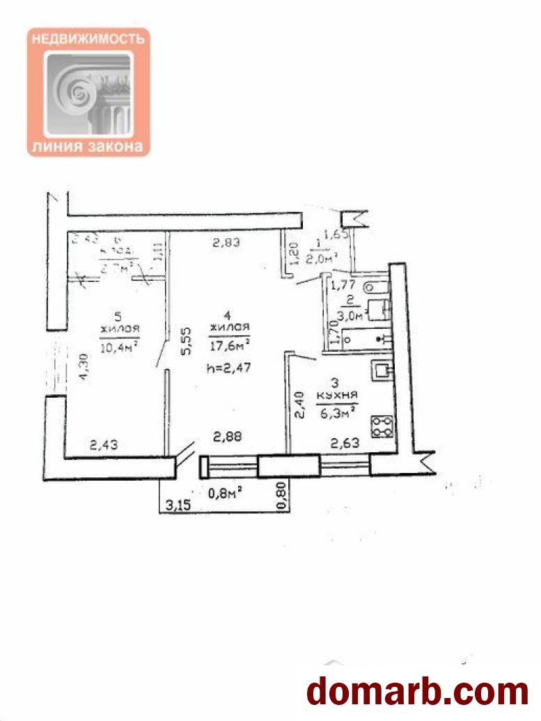 Купить Речица Купить Квартиру 1962 г. 42 м2 3 этаж 2-ная Интернацио в городе Речица