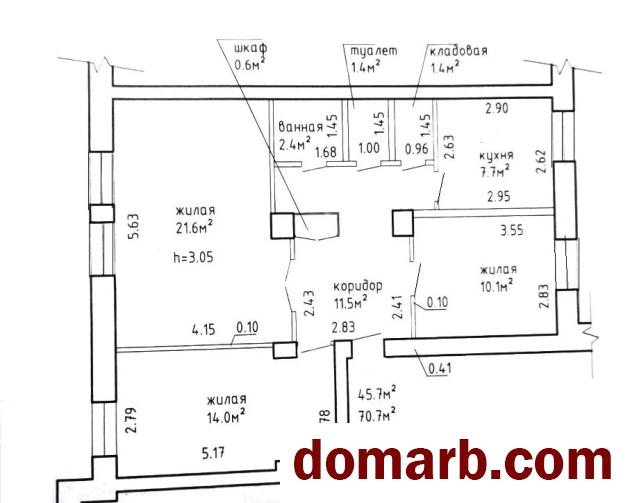 Купить Городея Купить Квартиру 70,7 м2 1 этаж 3-ная Советская ул. $ в городе Городея