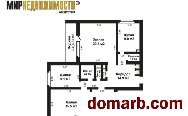 Купить Минск Купить Квартиру 1979 г. 88,2 м2 9 этаж 4-ная Максима Бог в городе Минск