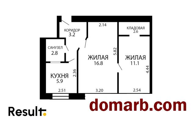 Купить Минск Купить Квартиру 1962 г. 44,4 м2 2 этаж 2-ная проспект Не в городе Минск