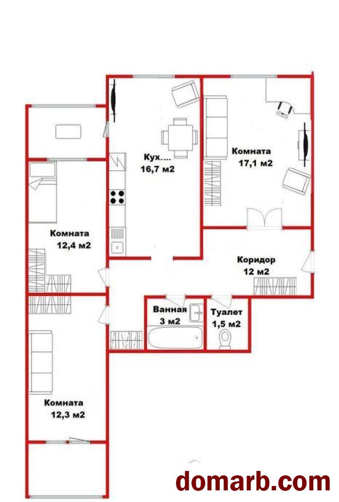 Купить Минск Купить Квартиру 2001 г. 75 м2 1 этаж 3-ная Прушинских у в городе Минск