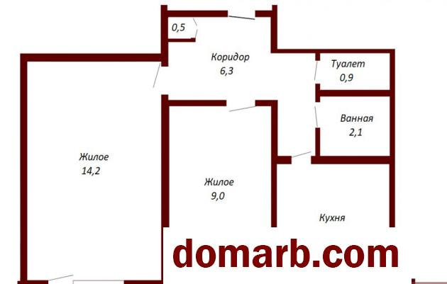 Купить Брест Купить Квартиру 1974 г. 38.2 м2 5 этаж 2-ная Молодогвар в городе Брест