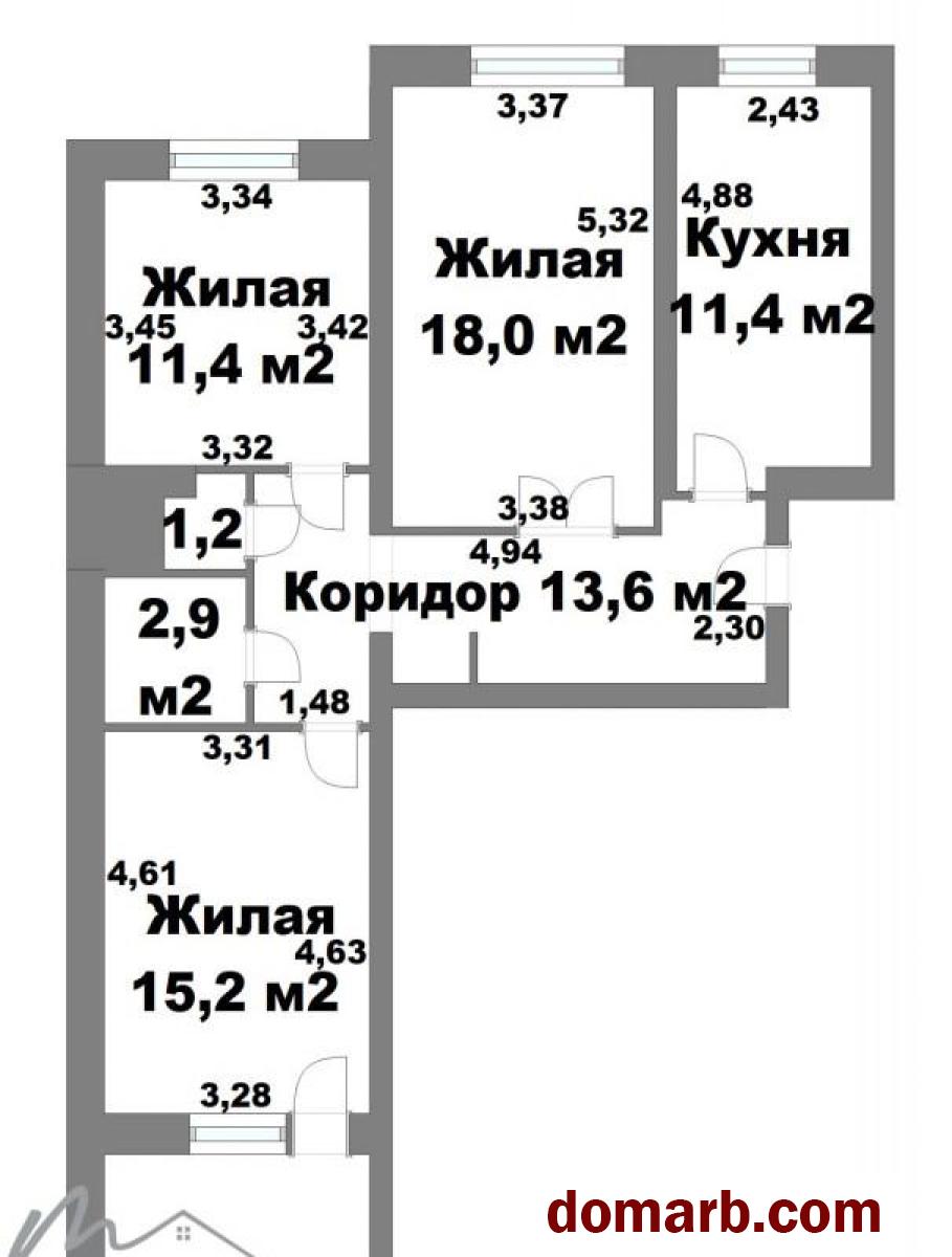 Минск Купить Квартиру 2002 г. 76 м2 3 этаж 3-ная Гурского ул. $117600