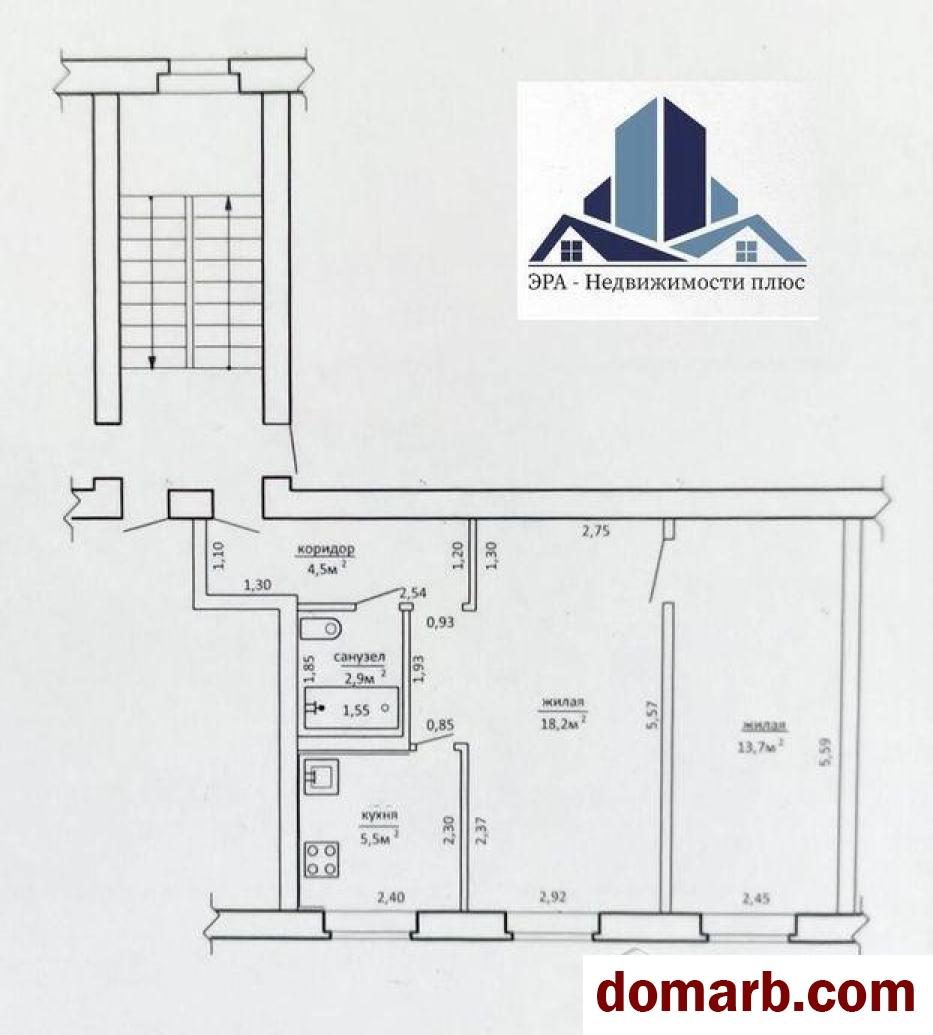 Слуцк Купить Квартиру 1964 г. 44,8 м2 1 этаж 2-ная Ленина ул ул. $33500