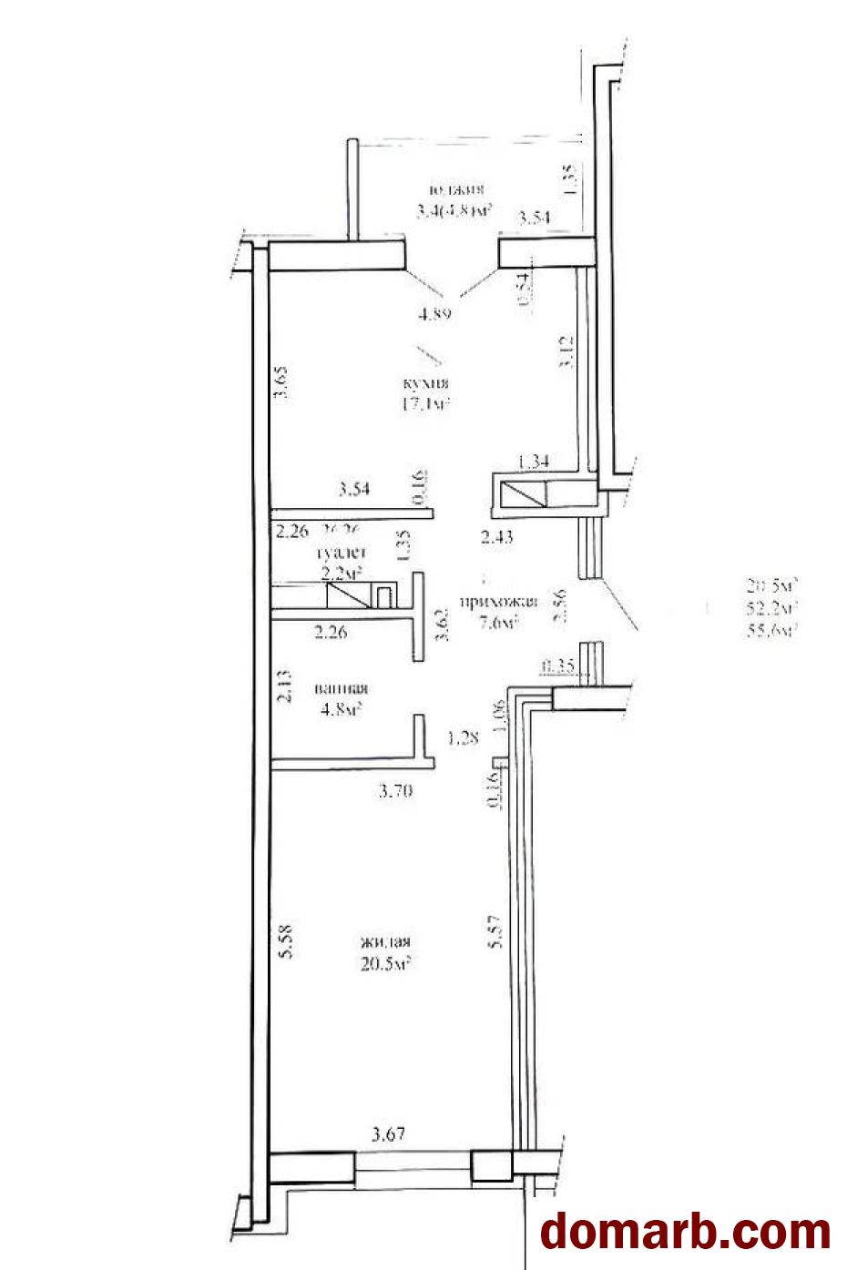 Купить Минск Купить Квартиру 2025 г. 55.6 м2 8 этаж 2-ная Восточная у в городе Минск