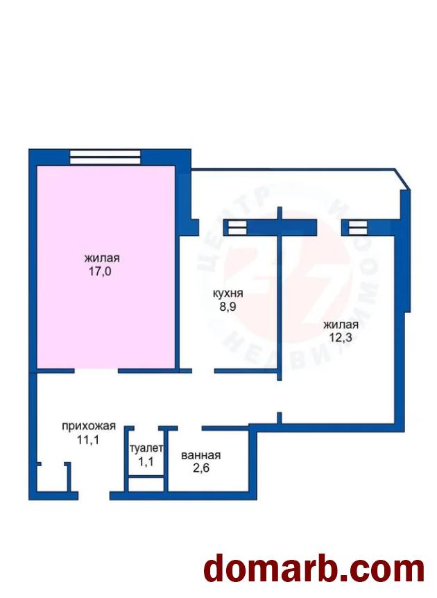 Купить Борисов Купить Квартиру 1990 г. 57 м2 8 этаж 2-ная Трусова ул в городе Борисов