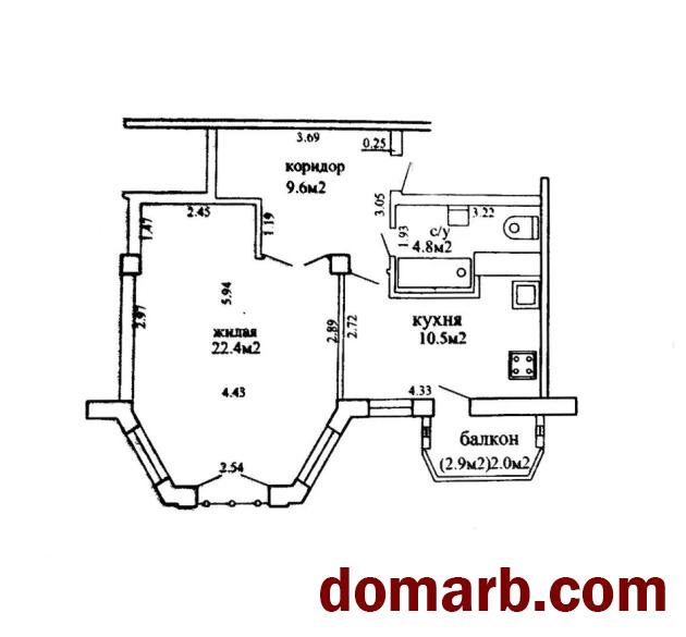 Купить Минск Купить Квартиру 2007 г. 49.3 м2 7 этаж 1-ная Гошкевича у в городе Минск