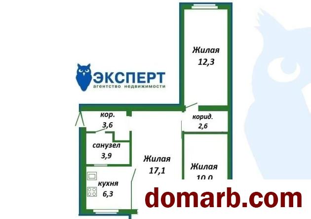 Купить Минск Купить Квартиру 1961 г. 55.4 м2 3 этаж 3-ная Сурганова у в городе Минск