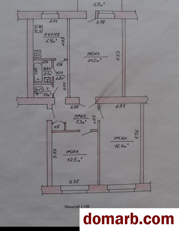 Купить Правдинский Купить Квартиру 1975 г. 70 м2 3 этаж 3-ная Юбиле� в городе Правдинский