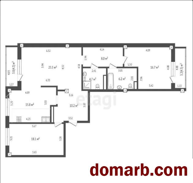 Купить Минск Купить Квартиру 2009 г. 111.4 м2 3 этаж 3-ная Тургенева � в городе Минск