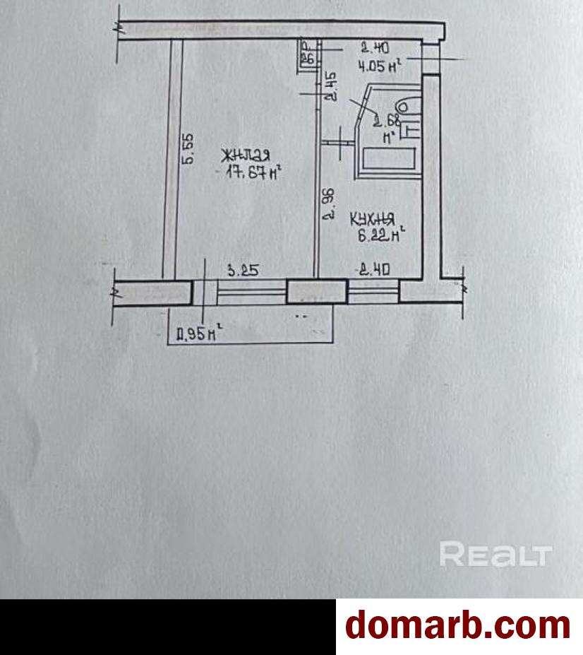 Купить Мозырь Купить Квартиру 1967 г. 30.9 м2 4 этаж 1-ная Коласа ул.  в городе Мозырь