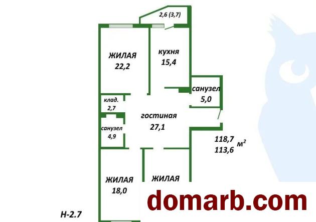 Купить Минск Купить Квартиру 2008 г. 118.7 м2 3 этаж 3-ная Воронянско в городе Минск