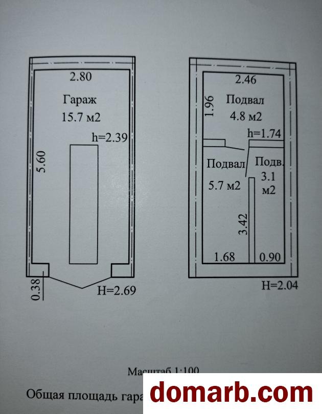 Купить Минск Купить Гараж 1982 г. 29.30 м2 1 этаж 1-ная Тиражная ул. $о в городе Минск