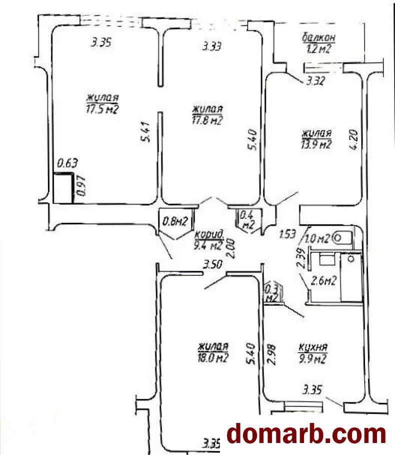 Купить Минск Купить Квартиру 1982 г. 94.6 м2 1 этаж 4-ная Брикета ул.  в городе Минск