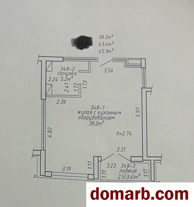 Купить Минск Купить Квартиру 2021 г. 43.4 м2 3 этаж 2-ная проспект Ми в городе Минск