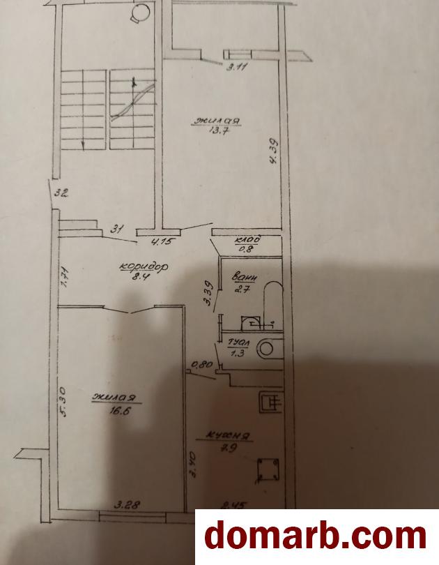 Купить Лида Купить Квартиру 1991 г. 51.4 м2 4 этаж 2-ная Рыбиновског� в городе Лида