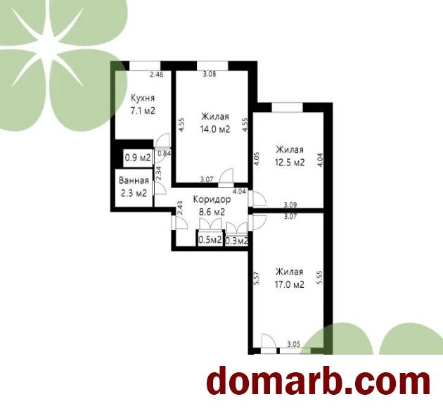Купить Минск Купить Квартиру 1990 г. 65.3 м2 2 этаж 3-ная Гинтовта ул в городе Минск