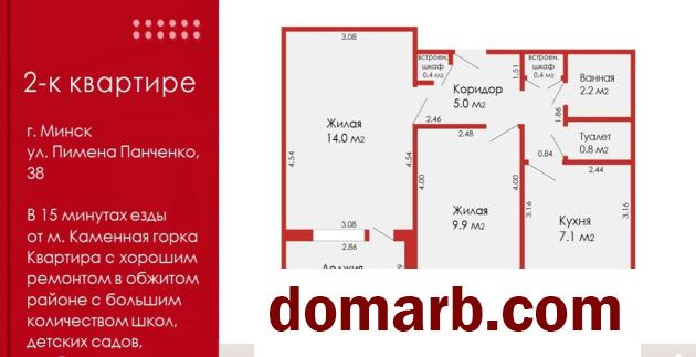 Купить Минск Купить Квартиру 1999 г. 42.6 м2 5 этаж 2-ная Пимена Панч в городе Минск