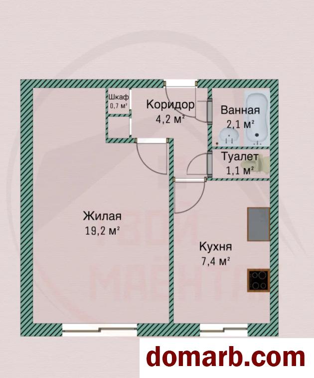 Купить Борисов Купить Квартиру 1973 г. 34.7 м2 5 этаж 1-ная бульвар К в городе Борисов