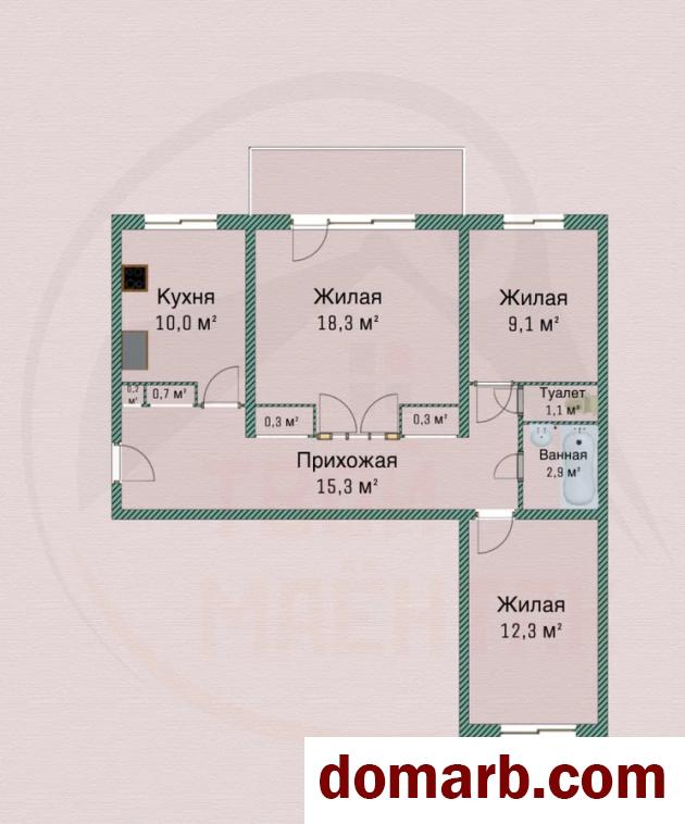 Купить Борисов Купить Квартиру 1985 г. 70.5 м2 1 этаж 3-ная Люси Чало в городе Борисов