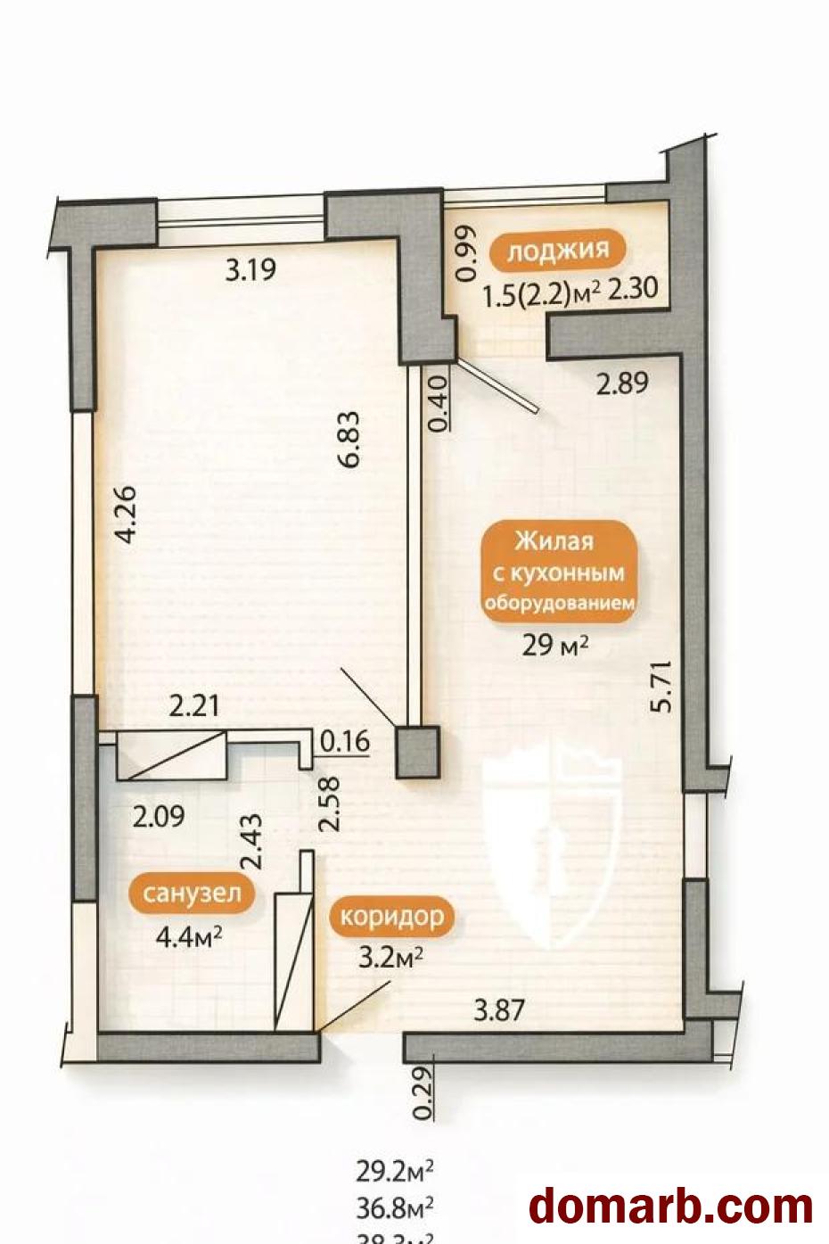 Купить Минск Купить Квартиру 2023 г. 38.3 м2 18 этаж 2-ная Кузьмы Мин� в городе Минск