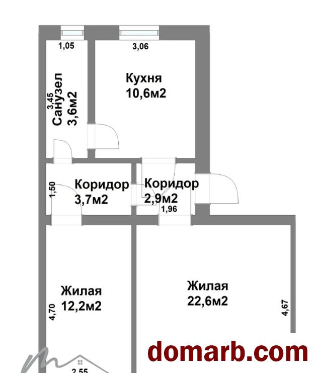 Купить Молодечно Купить Квартиру 1937 г. 55.6 м2 2 этаж 2-ная Железн� в городе Молодечно