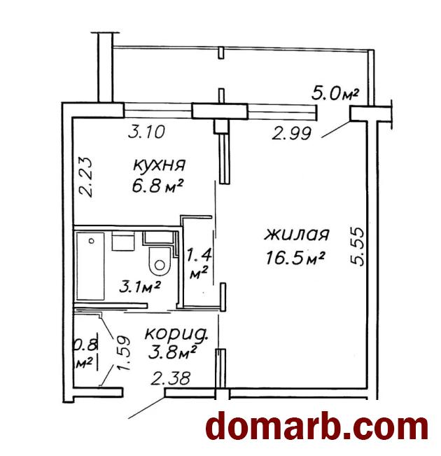 Минск Купить Квартиру 1970 г. 37.4 м2 1 этаж 1-ная Пушкина про