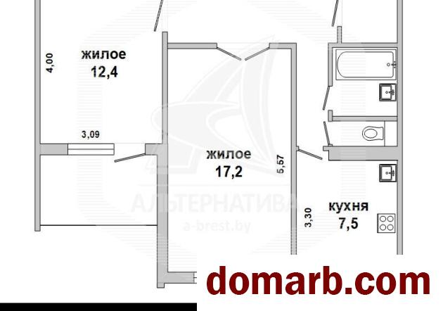 Купить Брест Купить Квартиру 1984 г. 49.3 м2 2 этаж 2-ная Волгоградс� в городе Брест