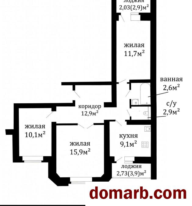 Купить Минск Купить Квартиру 2000 г. 70 м2 7 этаж 3-ная Маяковского  в городе Минск