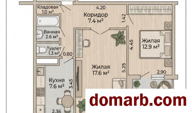 Купить Лида Купить Квартиру 1995 г. 50.4 м2 3 этаж 2-ная Максима Горь в городе Лида